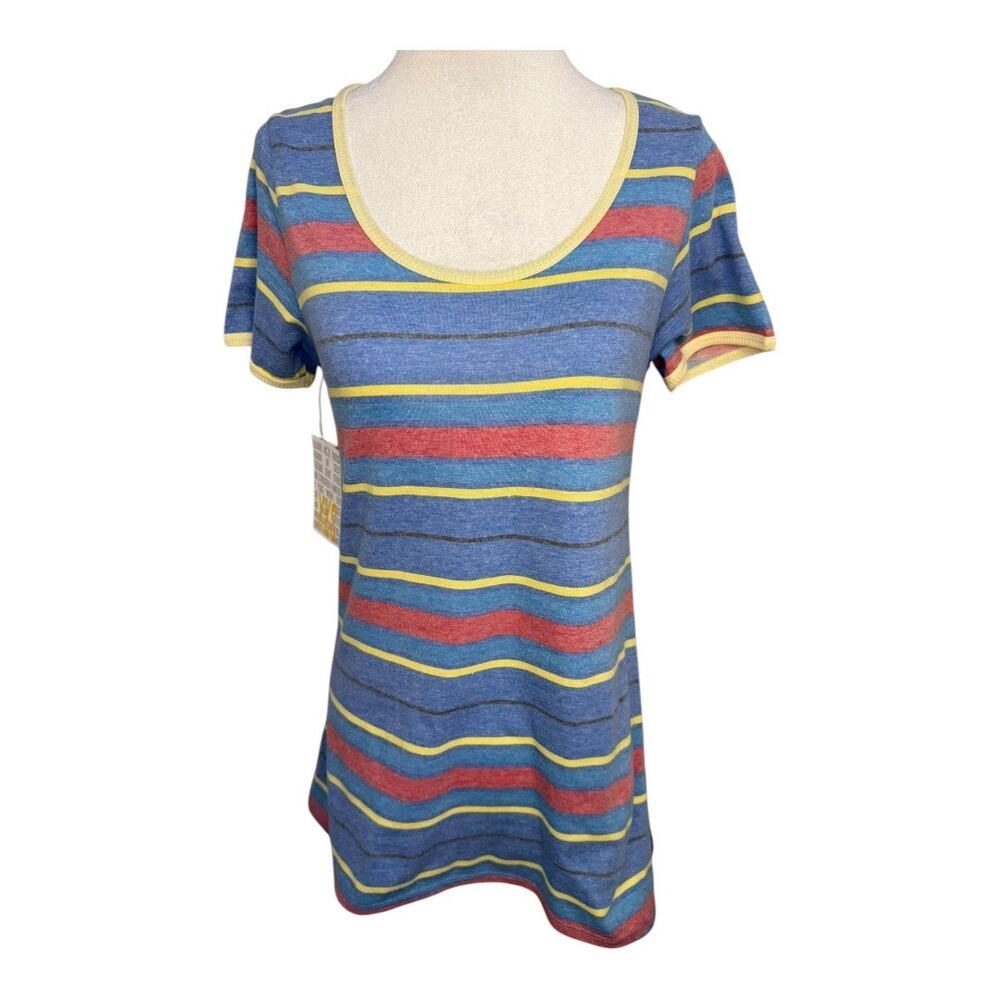 NEW LuLaRoe Women's XXS Striped Short Sleeve Classic T-Shirt Multicolor NWT‎